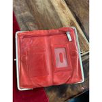 Hobo International Lauren Supple Distressed Red Leather Clutch Wallet Photo 6