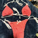 red plaid bikini Size XS Photo 0