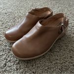 Softwalk  Marquette Chunky Leather Clog Mules Brown Size 11 Wide Photo 0