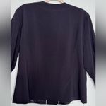 Chico's Blazer Black Jacket Casual XL Blazer Button Front Crew Neck Photo 12
