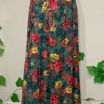 Jantzen Vintage 90’s Green Floral Ankle Skirt Fairy Photo 0
