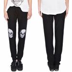 Lauren Moshi ✰ Kizzy Star Eye Skull Sweatpants ✰ Super Soft Material ✰ Jet Black Photo 3