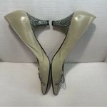 J Renee Women’s Size 9N Maple Olive Green/Cream Square Toed Kitten Heel Pumps Green Photo 7