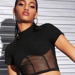 SheIn Black Mesh Top  Photo 0