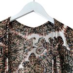 Angie Bohemian Open Front Wrap Floral Paisley Beach Drape Arm Holes Sz S #2410 Photo 1