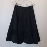 EXPRESS  black lace pleated midi a-line skirt Photo 5
