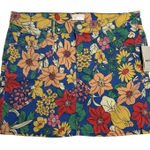 Mother Denim The Vagabond Mini Skirt Size 31 Floral Multicolor Retro Funky NWT Blue Photo 0