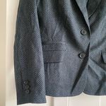 Talbots 2-Piece Pant Suit Two Button Blazer navy Blue Stretch Wool Size 6 New Photo 3