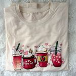 Women's valentine day coffee Print T Photo 1