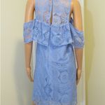 Francescas Miami dress size large Open Cold Shoulder Cecile Oxford Blue Lace Photo 5