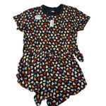 Old Navy Old Navy Gray Multicolor Hearts Short Sleeve Shorts Pajamas Set XS Women’s NWT Photo 1