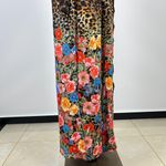 Johnny Was NWOT  Cheetah & Floral-Print Wrap Pants Pull On Size L Wide-Leg Photo 6