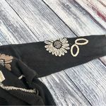 Sigrid Olsen Vintage  Black Cardigan with Cream Floral Design Photo 8