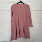 Free People Women’s Medium Pink Ribbed Blossom Shirt Dress Photo 2