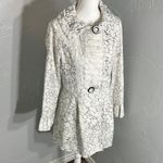 Chic White Patterned Pea Coat Photo 3