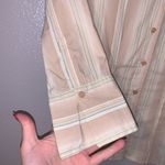 New York & Company beige gold striped XS button Down shirt Photo 3