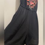 Little White Lies Black & Pink Floral Embroidered Romper Photo 4