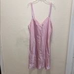 Morgan Taylor Pink Satin Slip Dress Elegant Pastel Photo 1