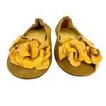 Chocolat Blu  Vivian Yellow Suede Ballet Flats Floral Accent Size 8.5 Photo 5