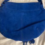 Blue Suede Women's boho crossbody Bag purse large Photo 6