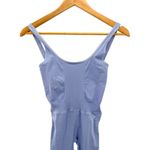 Free People  Movement Bodysuit Jumpsuit Blue Seamless Ribbed Crisscross Back XS/S Photo 6