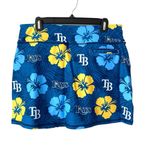 Loudmouth NWTS Tampa Bay Rays Hibiscus MLB Golf Mini Skort Skirt size large Blue Photo 2