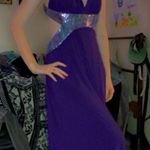 Hailey Logan  Purple and Silver Prom Dress Photo 0