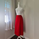 Vintage ‘90s Sag Harbor Petite Red Side Button Midi Skirt Size 10P Photo 1
