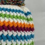 Spyder  Bittersweet Beanie Rainbow Pom Pom Unisex One Size Knit Gorpcore Photo 8