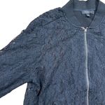 Torrid  Women's Black Lace Bomber Jacket Size 1x Full-Zip Casual Photo 1