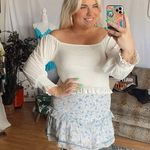 Anthropologie nwt  Ginny Smocked Crop Top White Size Medium Photo 32