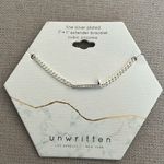 Unwritten  Cubic Zirconia Fine Silver Plated 7”+1” Extender Bracelet, New w/Tag Photo 4