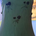 Vintage Y2K Rimini Green Fairycore Whimsical Goth Maxi Dress Size 8 Photo 4