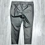 Bar III  Women's 3X Plus Size NWT Black Leather Pull On Pants Leggings Photo 4