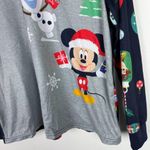 Disney 100 Soft Christmas Pajama Top Raglan Shirt Mickey Mouse Olaf Size XL EUC Photo 2