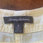 Tommy Bahama  Shorts Size 6 Light Yellow Cargo 100% Linen Casual Summer P… Photo 1