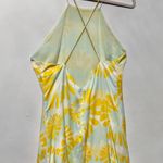 ZARA halter tie dye sleeveless mini backless satin dress Photo 3