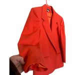 Vintage SAVANNAH Orange Red High Quality 100% Pure Wool Single Button Blazer 14 Photo 3