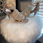 Material Girl Elegant Tan Strappy Heels Photo 0