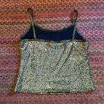 VTG GOLD SEQUIN SHIMMER DRESSY GLAM CAMI BLOUSE Size M Photo 5