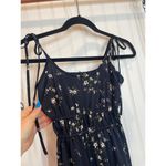 AQUA  Navy Floral Tie Strap Wide Leg Jumpsuit Size XS Photo 2