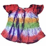 tie dyed boho top excellent pre owned Red Size undefined Photo 1