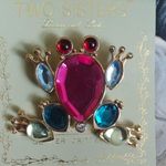 Two Sisters Two Sister Glitter Critter Frog Pin Brooch Photo 1