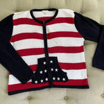 Christopher & Banks Christoper & Banks American Flag Cardigan Sweater L Photo 0
