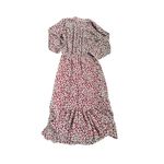 Ba&sh Bonnie Midi Dress In Bordeaux Floral Print Size 4 XS Photo 7