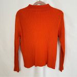 Studio Works  Sweater Pullover Ribbed Mock Neck Womens Size Large Orange‎ Photo 6