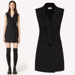 Red Valentino Black Knotted Twill Double Photo 3