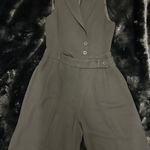 ZARA Black Sleeveless Oversized Vest Jumpsuit Photo 8