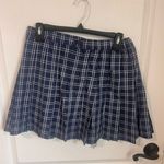 Aerie Women's Plaid Pleated Mini Skirt Blue Size Medium Casual Formal NWT Photo 3