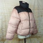 Pull & Bear  Puffer Jacket Womens L Pink Black Padded Insulated Zip Gorpcore Photo 4